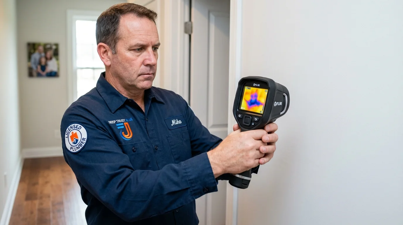 Thermal imaging leak detection by Johns Plumbing LLC in Ranger