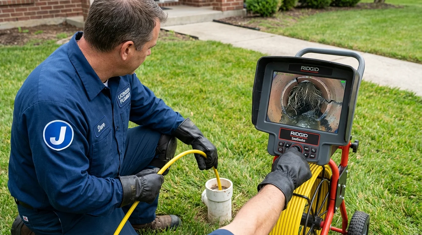 Sewer camera inspection being performed by Johns Plumbing LLC in Ranger